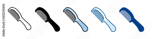 Comb Icon Set Multiple Style Collection