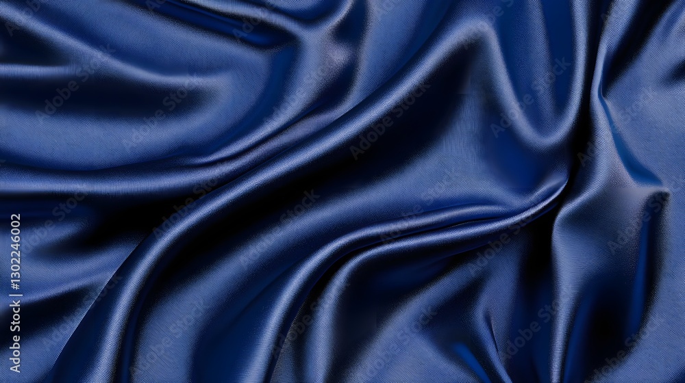 Midnight Blue Satin Fabric Texture with Smooth, Refined Surface Midnight Blue Satin Fabric Texture with Smooth, Refined Surface