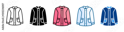 Jacket Icon Set Multiple Style Collection