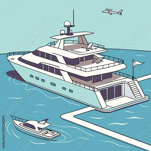 cruise ship  vector illustration