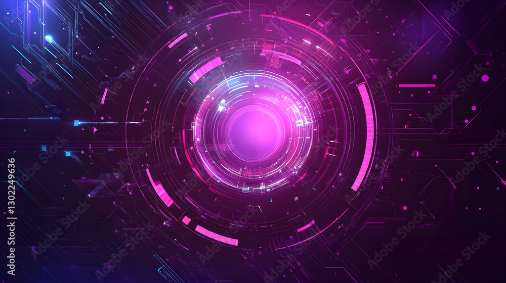 Abstract detailed futuristic shape on violet background. Abstract detailed futuristic shape on violet background.