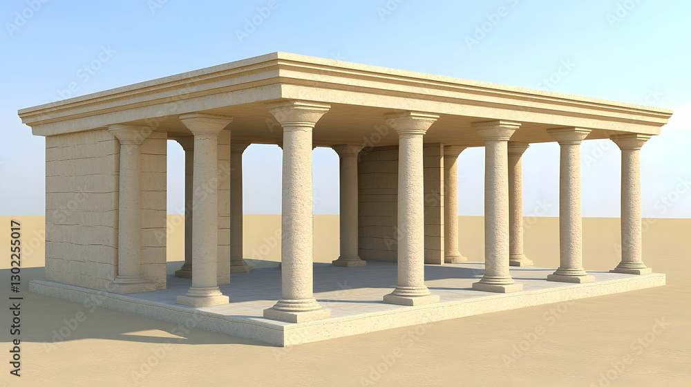 Fototapeta premium An architectural marvel with majestic pillars and sandstone structure