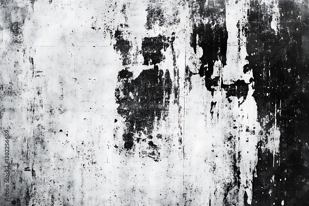 Fototapeta premium Grunge black and white wall texture. background for design.