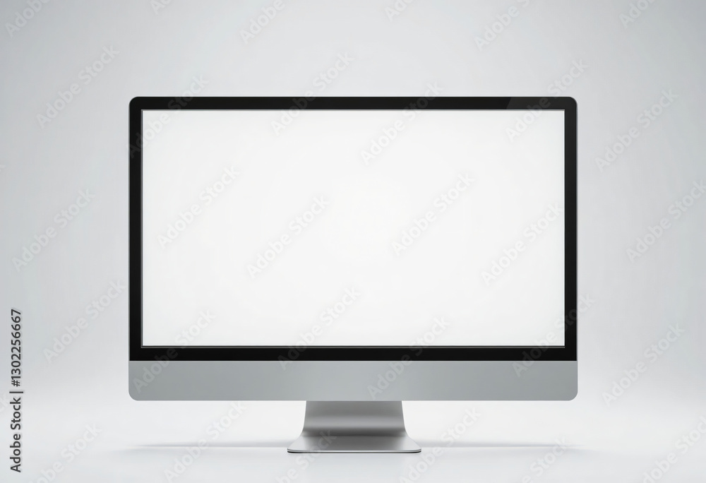 3d Blank Screen Monitor on white background 3d Blank Screen Monitor on white background