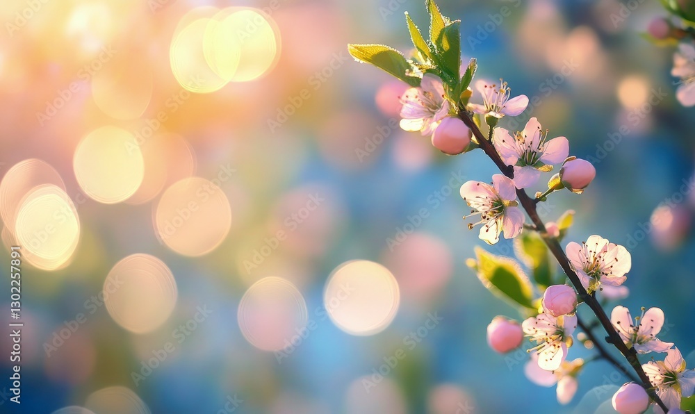 Beautiful blurred spring background with bokeh, green and blue colors, blurred nature, spring light background with sun rays and defocused elements Beautiful blurred spring background with bokeh, green and blue colors, blurred nature, spring light background with sun rays and defocused elements