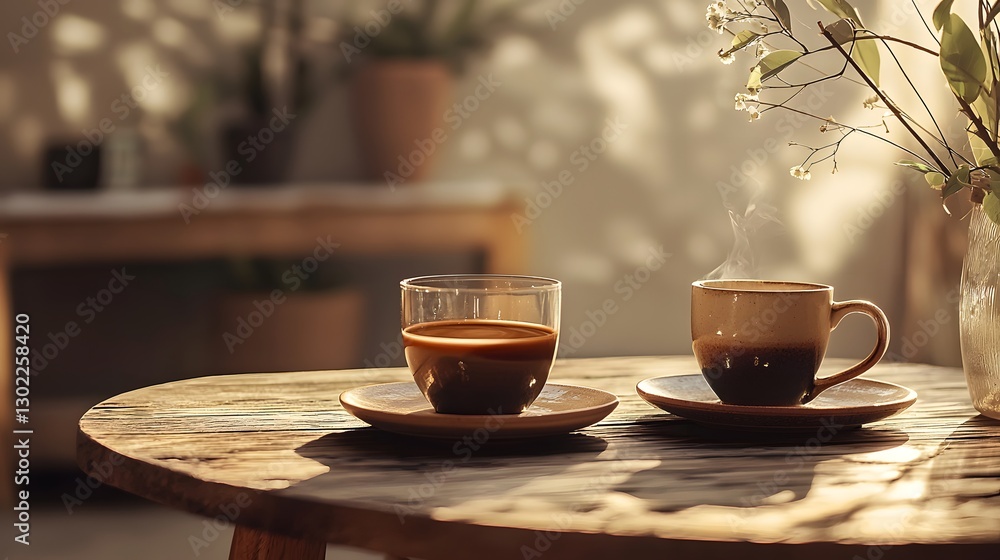 Obraz premium 17. A smooth gradient blending warm coffee brown and caramel for a rich and inviting atmosphere