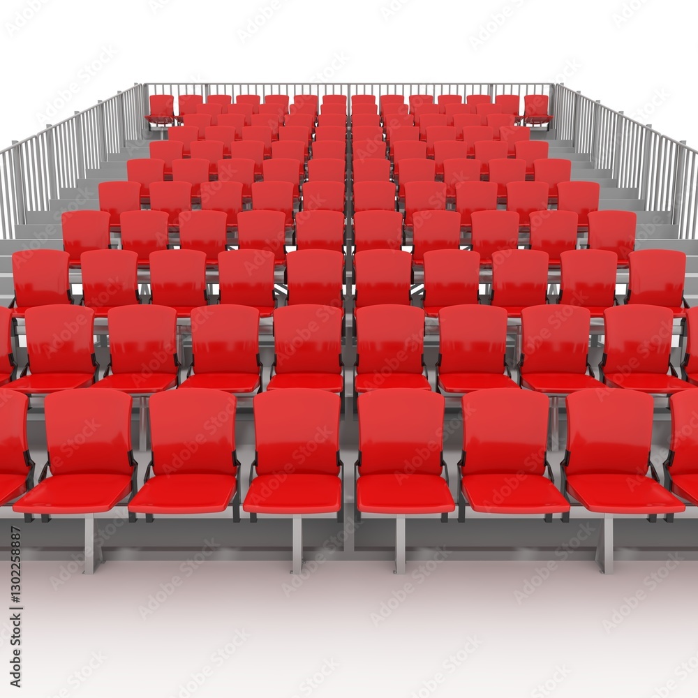 Fototapeta premium 3d render Bleachers design element. Furniture