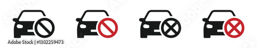No parking vector signs. Don't park here vector icon. Do not park here signs