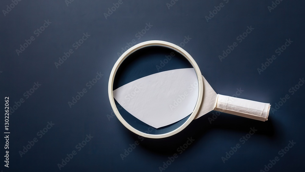 a magnifying glass focusing on a paper cutout a magnifying glass focusing on a paper cutout