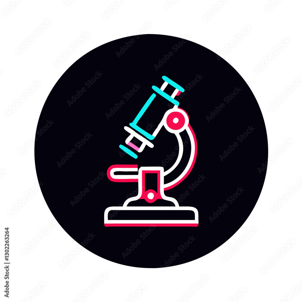 Microscope illustration on black background Microscope illustration on black background