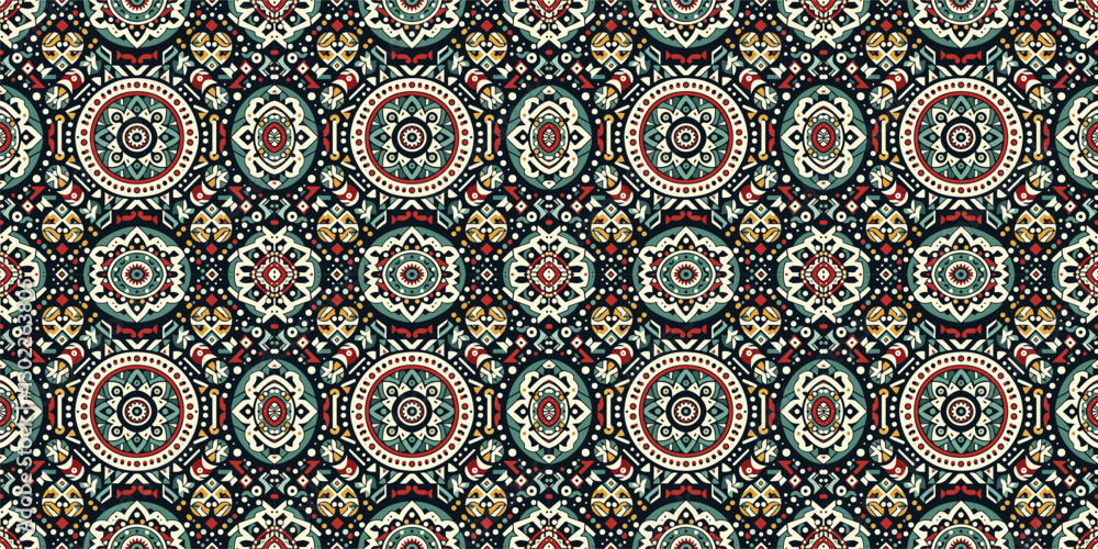 Fototapeta premium Tribal seamless pattern traditional abstract 