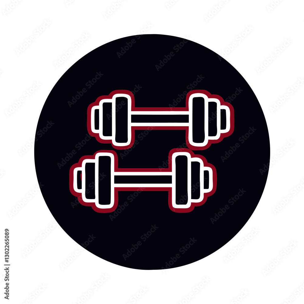 Fototapeta premium Dumbbells on black background