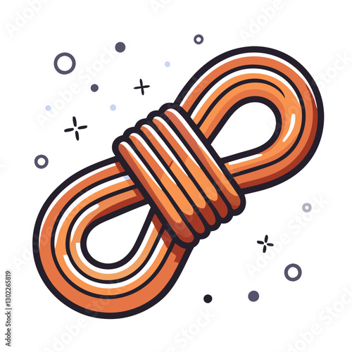 Illustration of a colorful knot on a light background