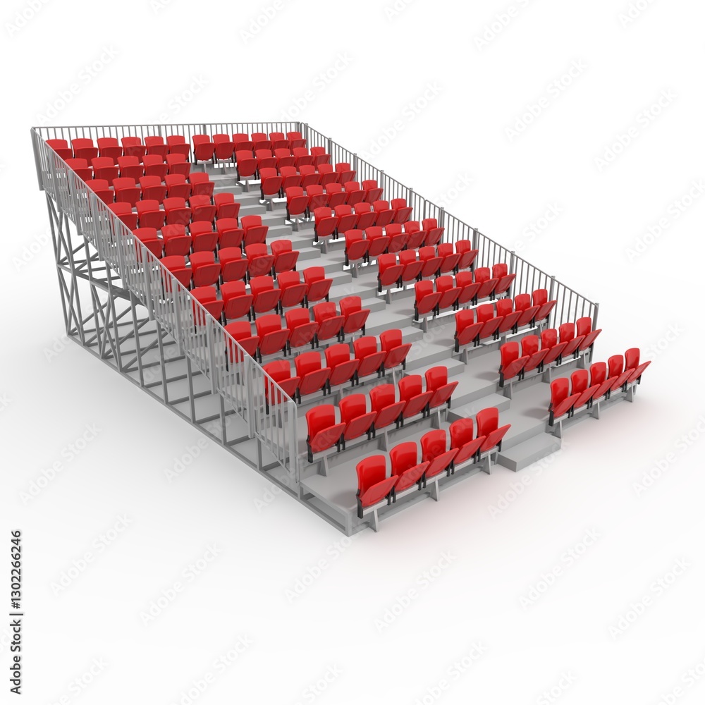 Fototapeta premium 3d render Bleachers design element. Furniture