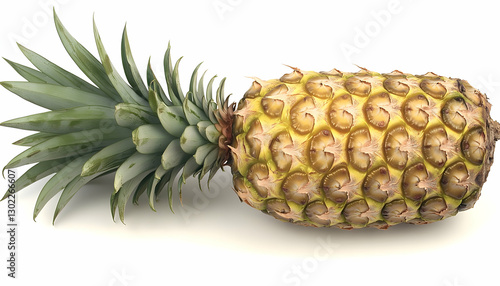 Pineapple on white background photo