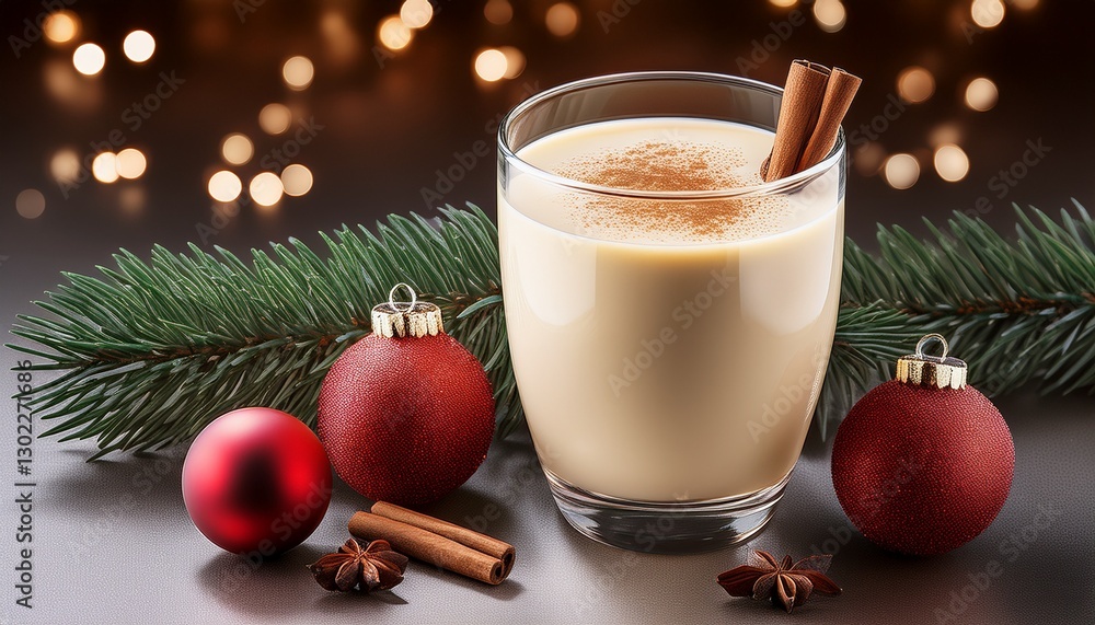 Christmas Eggnog Glass on Christmas Eggnog Glass on