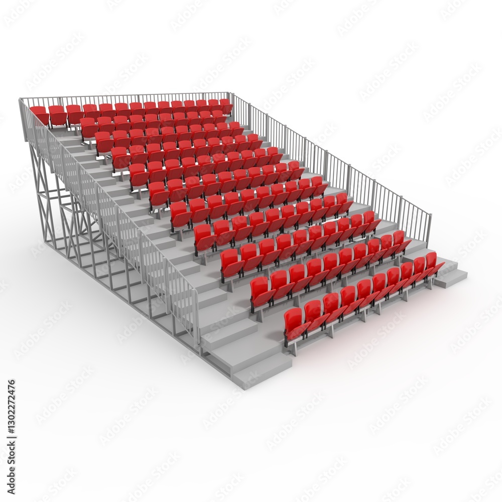 Fototapeta premium 3d render Bleachers design element. Furniture