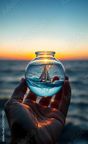 A Tiny Ocean in a Hand – A Magical and Surreal Vision