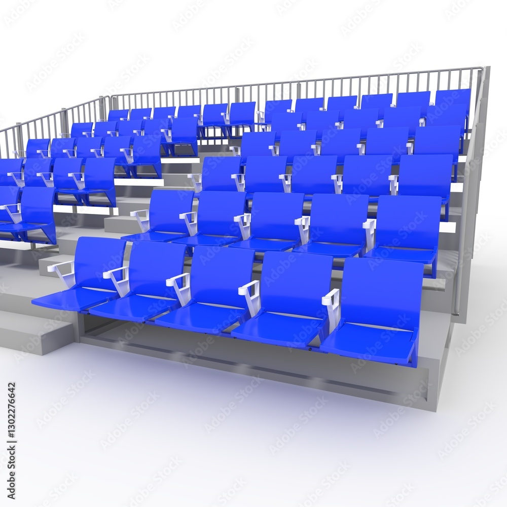 Fototapeta premium 3d render Bleachers design element. Furniture