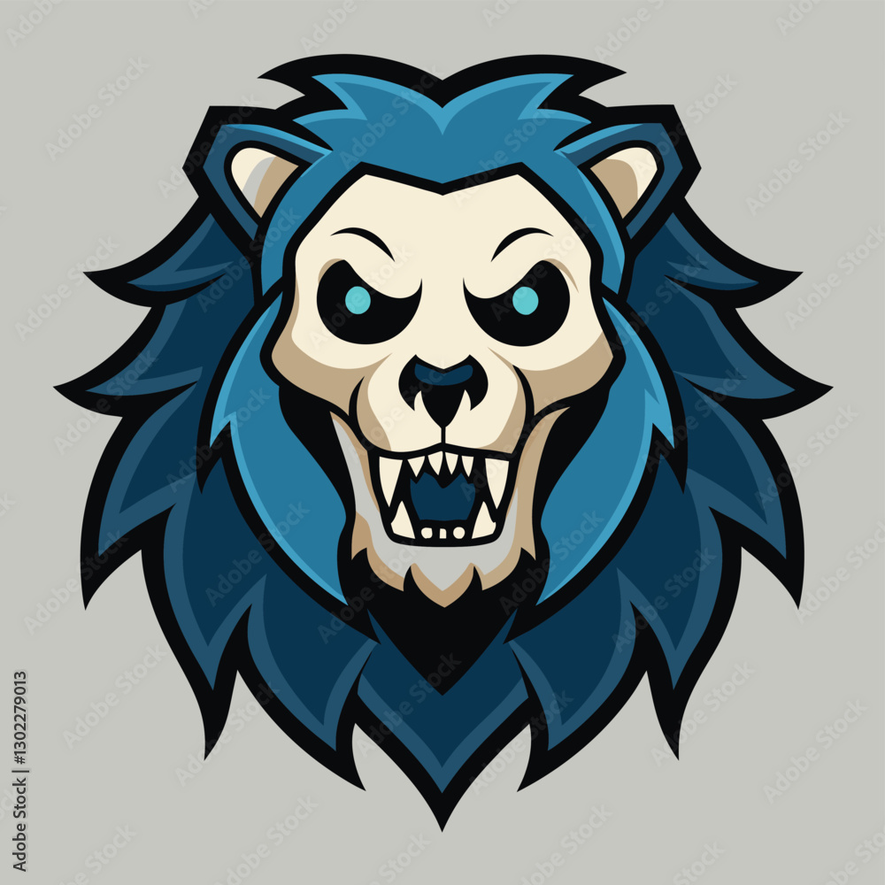 Fototapeta premium Head lion logo design Vector