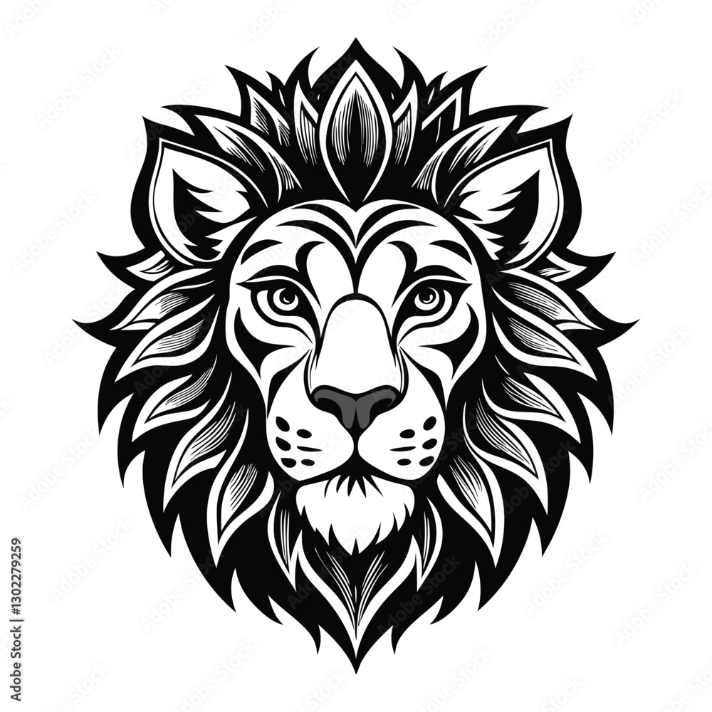 Obraz premium Head lion logo design Vector