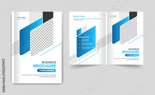 business brochure design cover template layout colorful creative and  modern bi fold brochure corporate presentation abstract theme use for multipurpose A4 size annual report or magazine theme