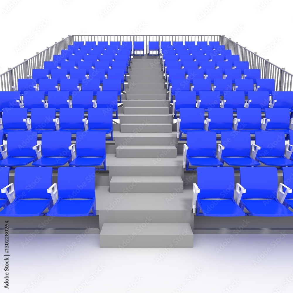 Fototapeta premium 3d render Bleachers design element. Furniture