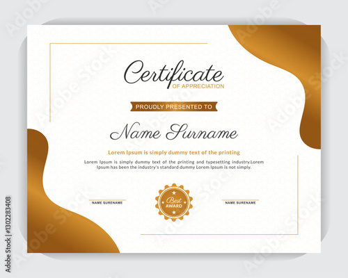 Creative, modern, stylish certificate design. Create a certificate template with a contemporary backdrop and vibrant, futuristic polygonal colors.