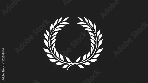 vector Icon Olympus winner wreath. Image Laurel wreath