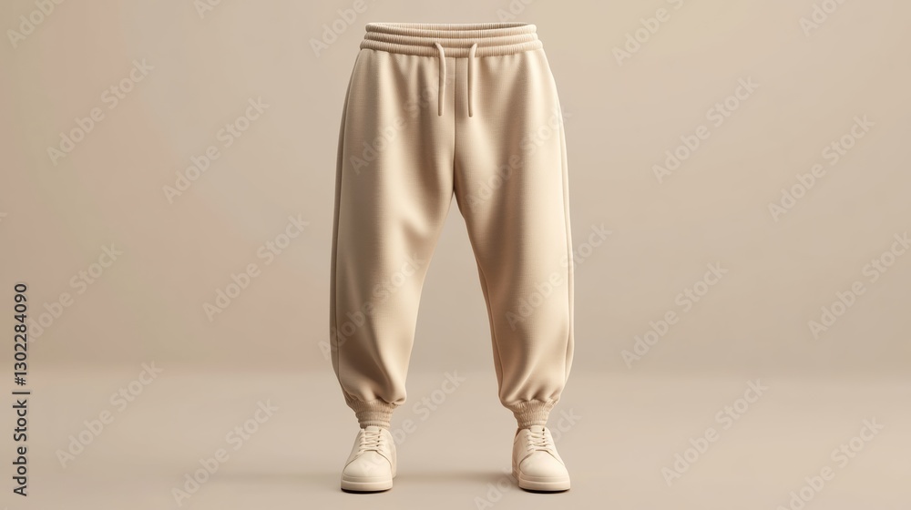 3D Illustration of Comfortable Sweatpants Icon for Fashion Style 3D Illustration of Comfortable Sweatpants Icon for Fashion Style
