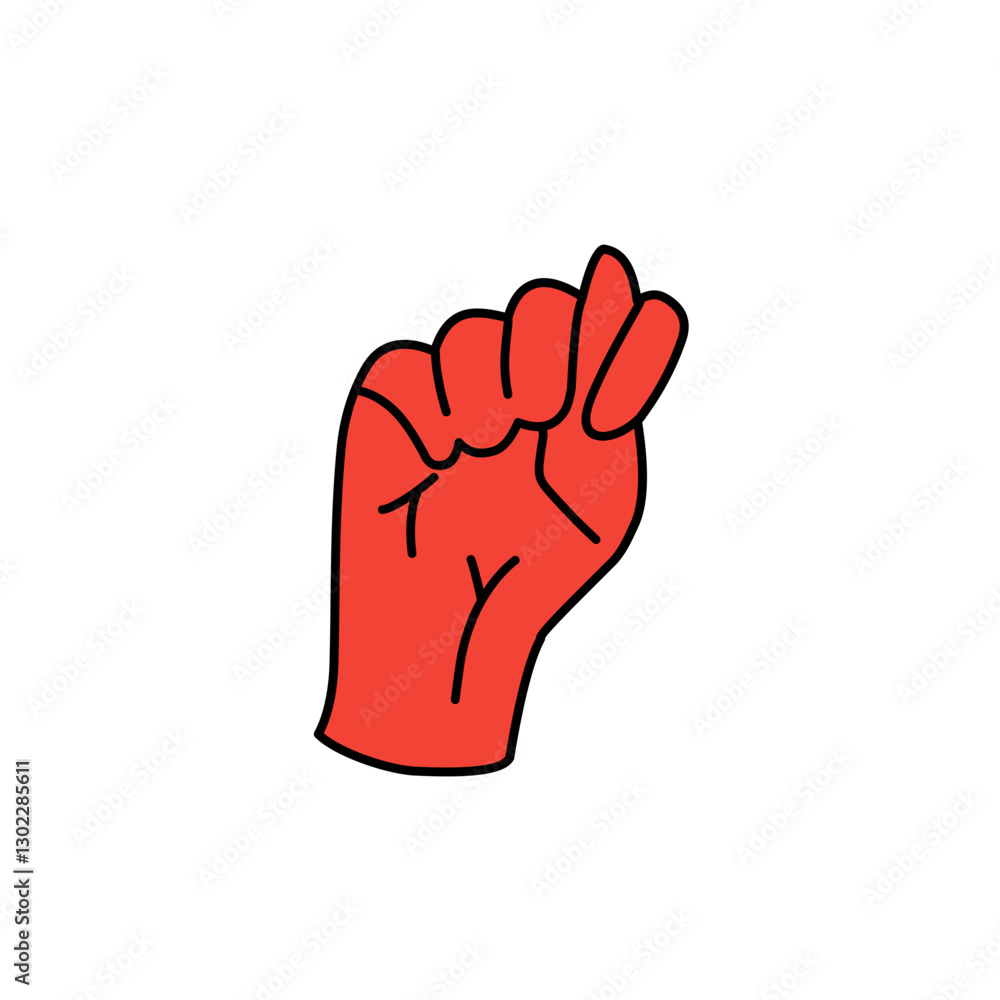 Obraz premium red hand day