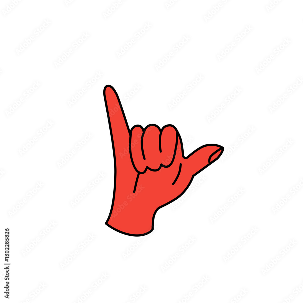 Obraz premium red hand day