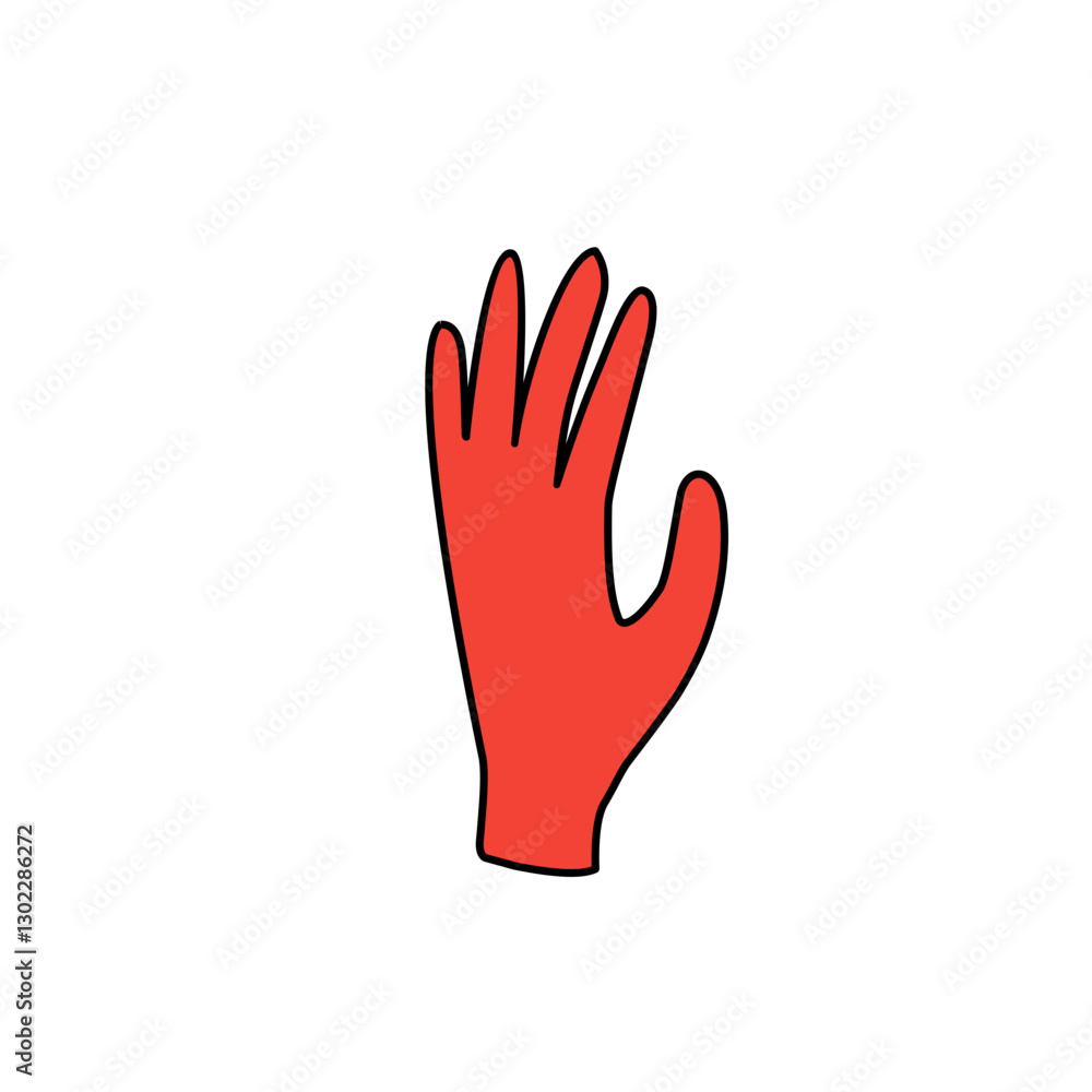 Obraz premium red hand day