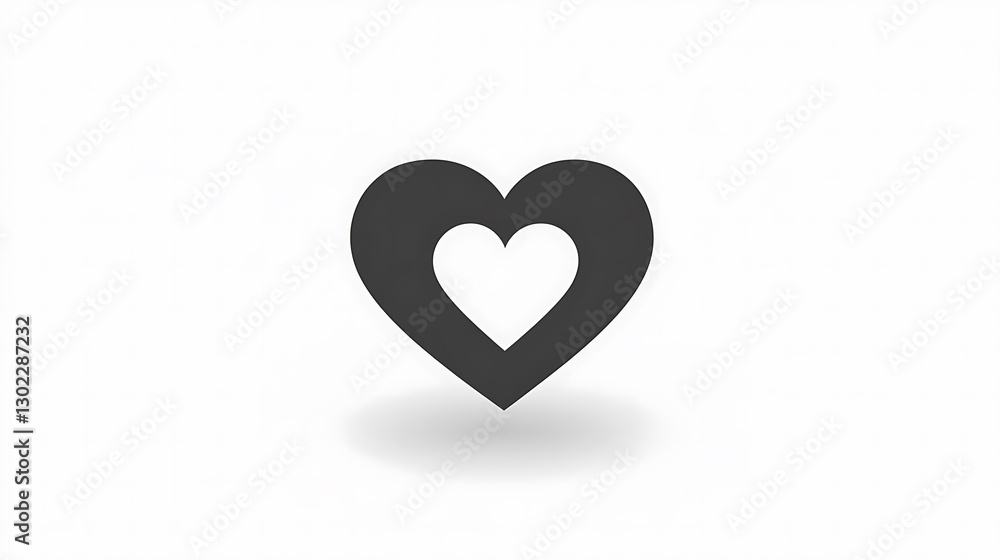 Heart Icon Double Heart Shape Graphic Design Heart Icon Double Heart Shape Graphic Design