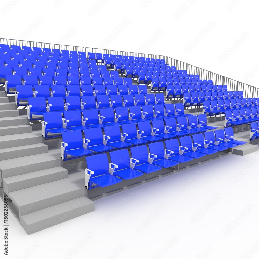 Fototapeta premium 3d render Bleachers design element. Furniture