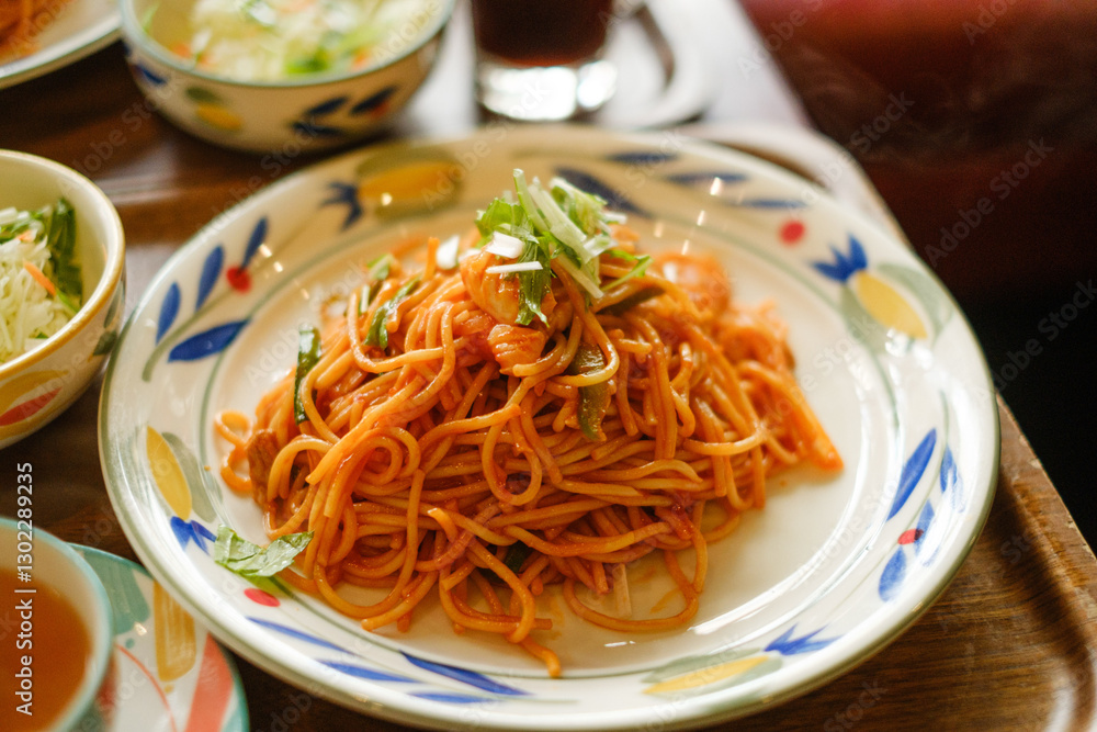 美味しそうな喫茶店のナポリタン