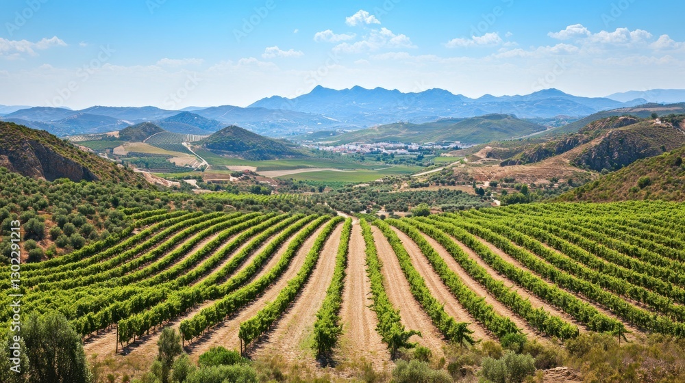 Vineyards in the Spanish Countryside: A Breathtaking View Vineyards in the Spanish Countryside: A Breathtaking View