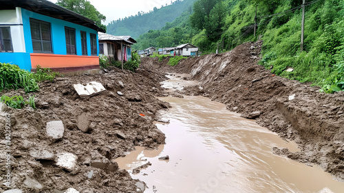 Mudslide Damages Homes in Rural Village