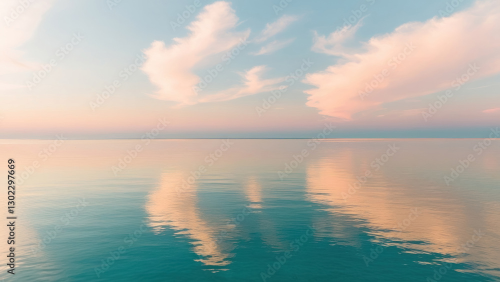 Fototapeta premium A tranquil and calming depiction of the sea, a sense of serenity, peacefulness and natural beauty.