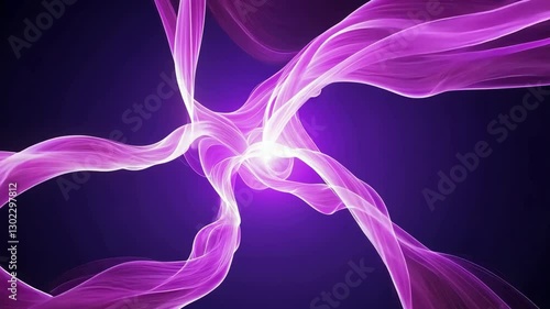 Dynamic and Energetic Abstract Swirling Purple and Pink Light Trails Against Dark Background Creating Vibrant Visual Effect with Ethereal Patterns and Flowing Waves of Energy and Movement