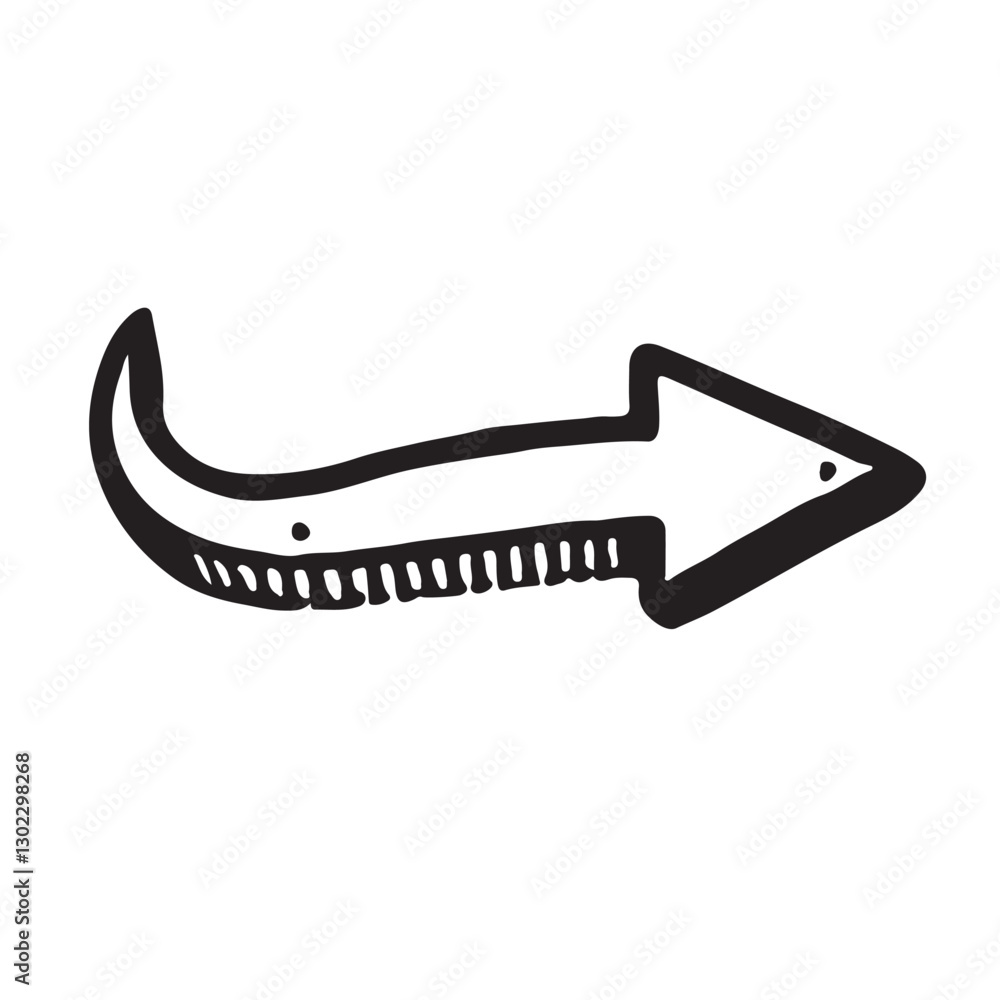 Freehand Black Ink Right Arrow Illustration Featuring a Casual Sketch-Style Stroke with a Slight Curve, Ideal for Retro-Themed Graphics, Motion Indicators, or Simple Digital Design Elements Freehand Black Ink Right Arrow Illustration Featuring a Casual Sketch-Style Stroke with a Slight Curve, Ideal for Retro-Themed Graphics, Motion Indicators, or Simple Digital Design Elements