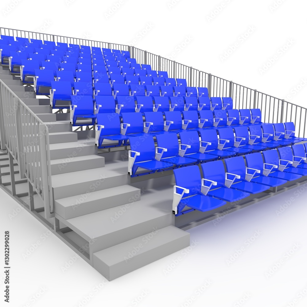 Fototapeta premium 3d render Bleachers design element. Furniture