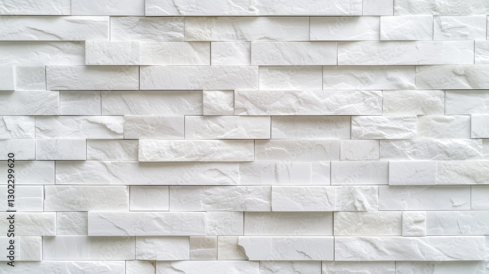Obraz premium White Thin Ledge Stone Wall