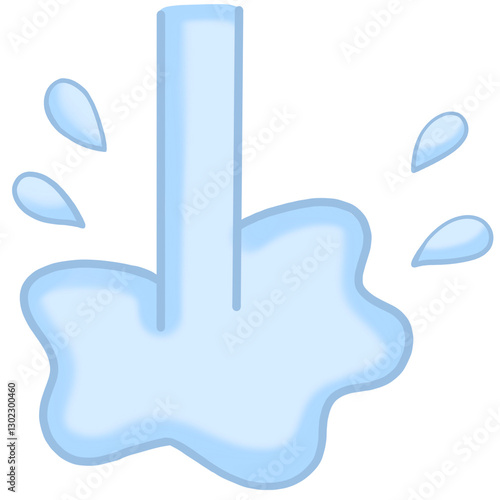 a blue liquid pouring out of a glass