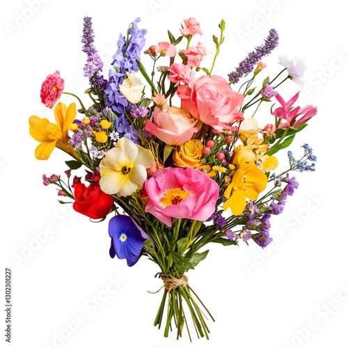 bouquet of flowers, isolated on white background 