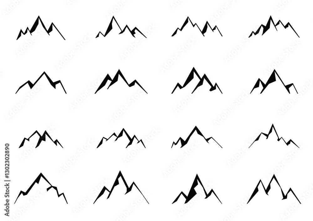 Mountain minimalist icon vector illustration for outdoor travel and hiking graphic design concept. Mountain minimalist icon vector illustration for outdoor travel and hiking graphic design concept.