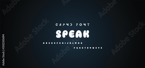 Vector of modern comical font and alphabet. Playful style font design, colorful childish alphabet, letters and numbers vector illustration