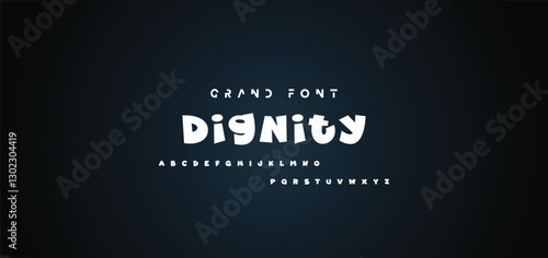 Vector of modern comical font and alphabet. Playful style font design, colorful childish alphabet, letters and numbers vector illustration