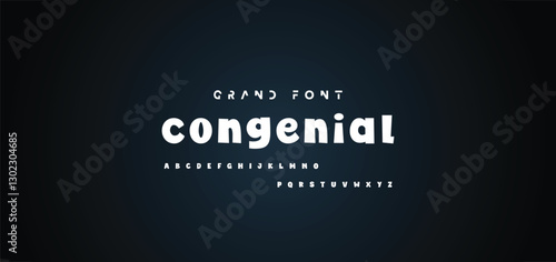 Vector of modern comical font and alphabet. Playful style font design, colorful childish alphabet, letters and numbers vector illustration