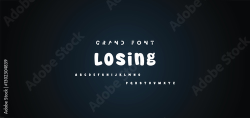 Vector of modern comical font and alphabet. Playful style font design, colorful childish alphabet, letters and numbers vector illustration